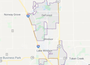Photo of a map of Deforest WI