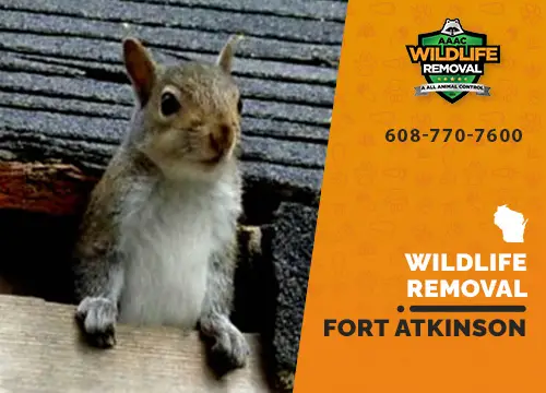 Fort Atkinson Wildlife Removal professional removing pest animal