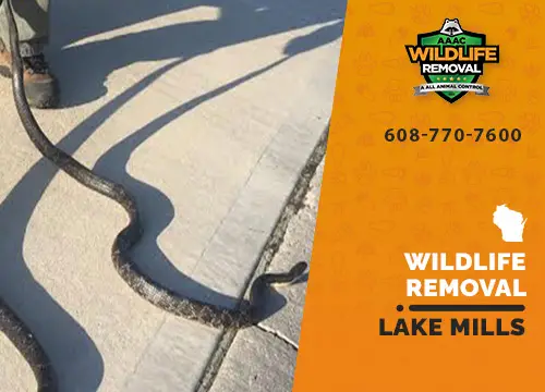 Lake Mills Wildlife Removal professional removing pest animal